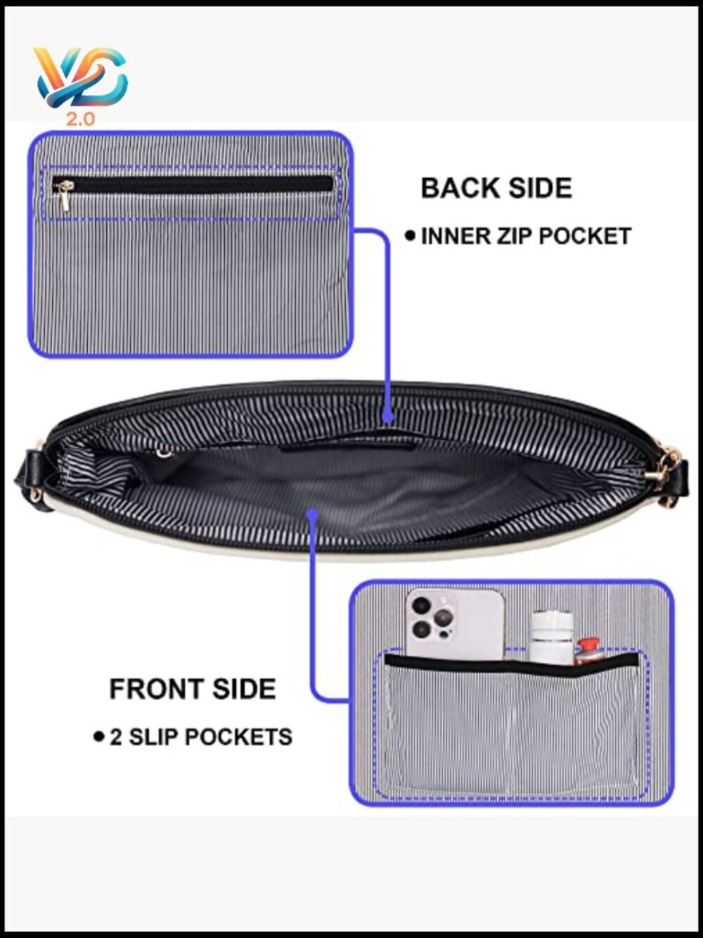 Lightweight Medium Crossbody Purse with Tassel for Daily Use & Travel - Picture 7 of 7